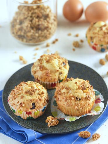 Muffin aux mulberries et muesli